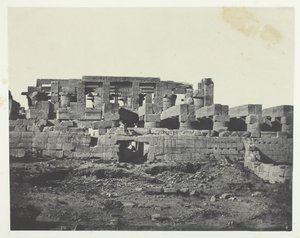 Palais de Karnak, entrée méridionale de la salle hypostyle, Thèbes, 1849-51, imprimé en 1852 - Maxime Du Camp