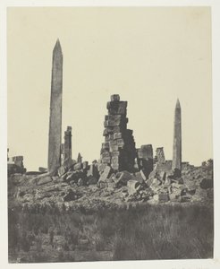 Palais de Karnak, Les Obélisques; Thèbes - Maxime Du Camp