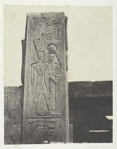 Palais de Karnak, Pilier devant le Sanctuaire de Granit; Thèbes - Maxime Du Camp