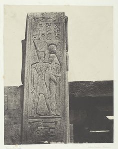 Palais de Karnak, pilier devant le sanctuaire de granit, Thèbes - Maxime Du Camp