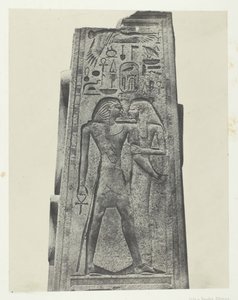 Palais de Karnak, pilier devant le sanctuaire de granit, Thèbes, 1849-51, imprimé en 1852