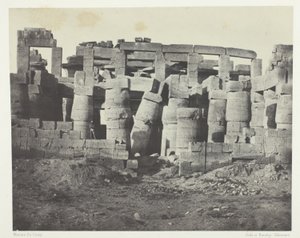 Palais de Karnak, Salle Hypostyle prise au Nord; Thèbes - Maxime Du Camp