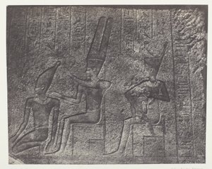 Palais de Karnak, Sculptures Extérieures du Sanctuaire de Granit; Thèbes - Maxime Du Camp