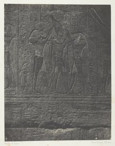 Palais de Karnak, sculptures extérieures du sanctuaire de granit; Thèbes - Maxime Du Camp