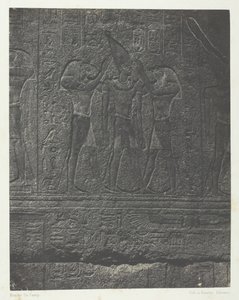 Palais de Karnak, sculptures extérieures du sanctuaire de granit, Thèbes - Maxime Du Camp