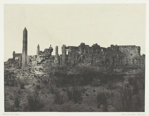 Palais de Karnak, vue générale des ruines, prise au nord, Thèbes, 1849-51, imprimé en 1852 - Maxime Du Camp