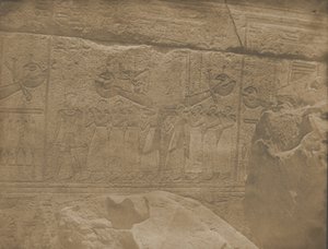 Palais de Karnak, sculptures extérieures du sanctuaire de granit, 1849-51