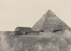 Pyramide de Chéphren, Egypte Moyenne, plate 10 from the album "Egypte, Nubie, Palestine et Syrie" (1852) - Maxime Du Camp
