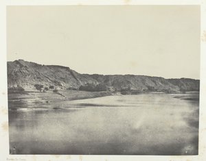 Rive orientale du Nil, village de Bab, vue prise au sud Philæ, Nubie - Maxime Du Camp