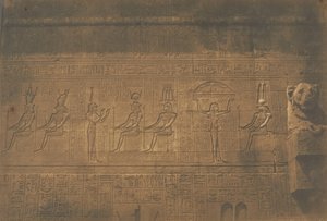 Sculptures sur la façade postérieure du grand temple de Dendérah Tentyris