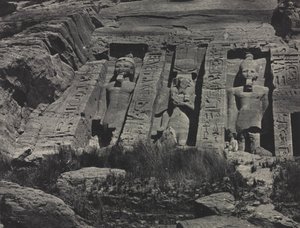 Partie sud du temple rupestre de Hathor, Abou Simbel, 1850 - Maxime Du Camp