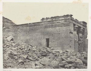 Temple De Dandour (Ancienne Tantour), Dédié à La Triade Osiris-Isis-Horus; Nubie, plate 93 from the album "Egypte, Nubie, Palestine et Syrie" (1852) - Maxime Du Camp