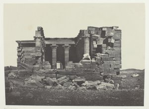Temple De Maharakkah (Hièra Sycaminos Des Grecs); Nubie, plate 96 from the album "Egypte, Nubie, Palestine et Syrie" (1852) - Maxime Du Camp