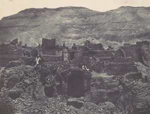 Thèbes. Médinet-Habou. Ruines de la ville de Papa, 1850 - Maxime Du Camp