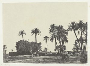 Village de Hamameh, Haute-Égypte, 1849-51, imprimé en 1852 - Maxime Du Camp