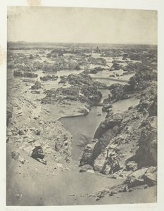 Vue cavalière de la seconde cataracte, Nubie, 1849-51, imprimé en 1852 - Maxime Du Camp