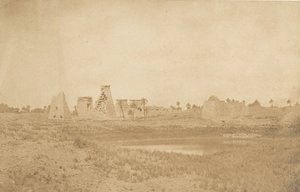 Vue des propylées du palais de Karnak, prise du sud-est, 1849-50 - Maxime Du Camp