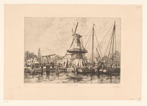 Vue de Haarlem (À Haarlem) - Maxime François Antoine Lalanne