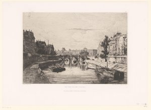 Vue sur le Pont Saint-Michel à Paris - Maxime François Antoine Lalanne