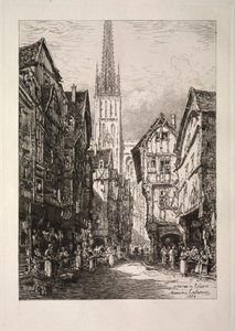 Une rue de Rouen - Maxime Lalanne