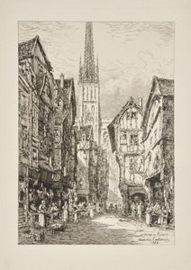 Une rue de Rouen - Maxime Lalanne