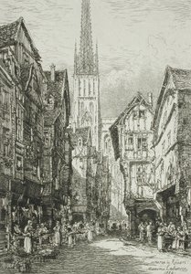 Une rue à Rouen - Maxime Lalanne