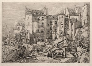 Démolition de vieilles maisons à Paris