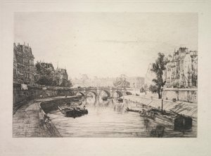 Vue depuis le pont Saint-Michel, 1865 - Maxime Lalanne