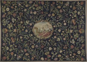 Nappe avec la personnification de Flora et un motif floral - Maximiliaan van der Gucht (possibly)