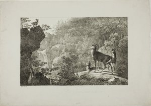 Le Cerf et le Chamois - Maximilian Josef Wagenbauer
