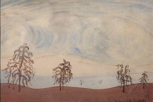 Paysage avec arbres, 1917 - Maximilian Voloshin