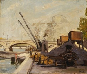 Grues sur la Seine - Maximilien Luce