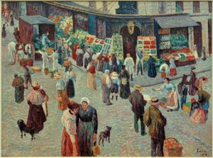 Épicerie, Rue des Abbesses - Maximilien Luce