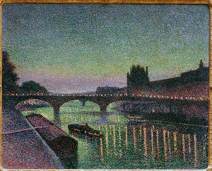 Le Louvre et le Pont du Carrousel, effet de nuit - Maximilien Luce