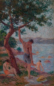 Saint-Tropez, baigneurs sous la pinède - Maximilien Luce