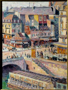 Le Pont Saint-Michel et le Quai des Orfèvres. Peinture par Maximilien Luce