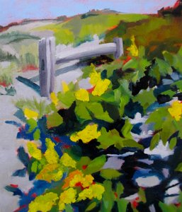 Chemin ensoleillé aux fleurs jaunes - Maxine Shore