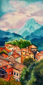 Un village de montagne plein de vie