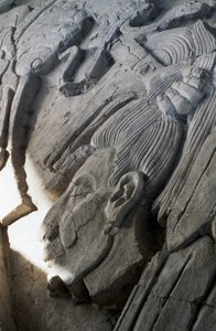 Relief sur une pyramide, période classique tardive (600-900 après J.-C.)