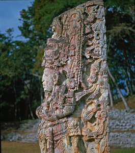 Stèle H, Plaza de Ceremonias, 731 AD - Mayan