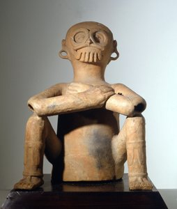 Art de la Côte du Golfe (Maya). Terre blanche, état de Vera Cruz, Mexique. Dieu de la pluie en terre cuite - Mayan Mayan