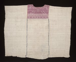Huipil de la confrérie, probablement vers 1875 (coton, soie)
