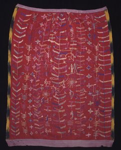 Textile de Cofradia, possiblement un tablier pour une figure du Christ, vers 1920-1940