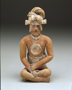Homme barbu assis, Période Classique tardive, c.600-900 - Mayan Mayan