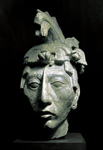 Tête de guerrier (sculpture, vers 683)