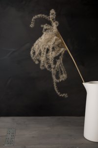 Cruche blanche avec herbe de la pampa - Mayra Pama