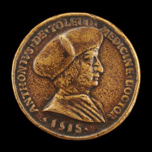 Antonio Gonzalo de Toledo, c. 1480-1524, médecin à Lyon [avers], 1518 - Medallist of 1518