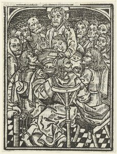 La Cène - Meester van de Delbecq Schreiber Passie (attributed to)