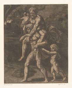 Énée et sa famille fuient Troie