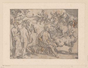 Vénus avec Amour et Jupiter avec Ganymède - Meester van de Dobbelsteen